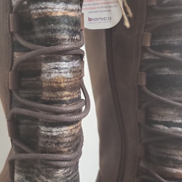 Southwestern Style Bionico Weatherproof Epping Tall Boots Size 7.5 Aztec Brown - Picture 13 of 13